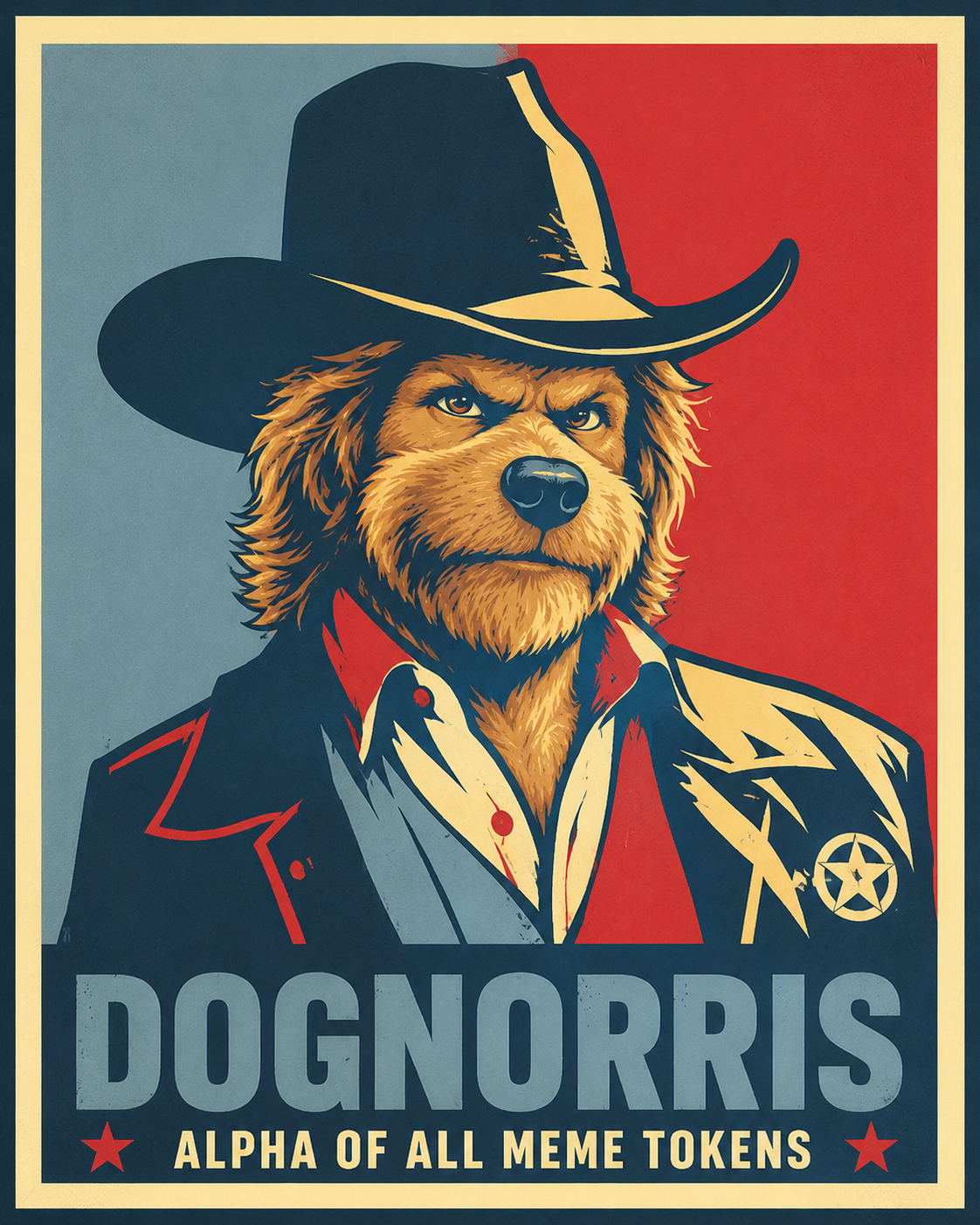 DOGNORRIS vintage poster